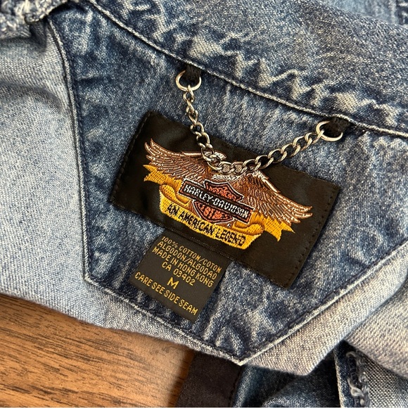 Harley-Davidson Blue Denim Women’s Vest M - Picture 7 of 11